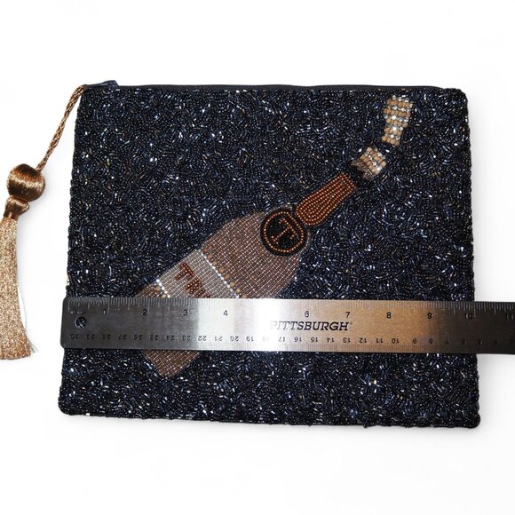 Trump Store "Wine" Glass Beaded Clutch Bag - RARE - Picture 8 of 9